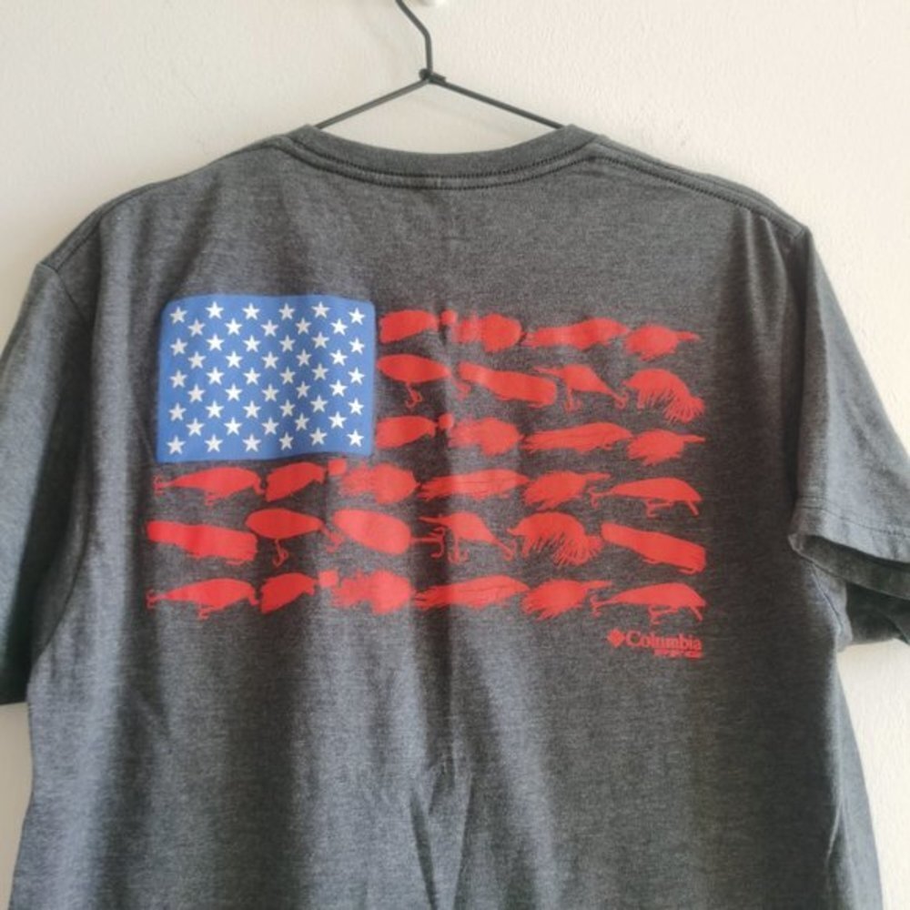 Columbia Flag T shirt Blue Dark Gray - Picture 2 of 5